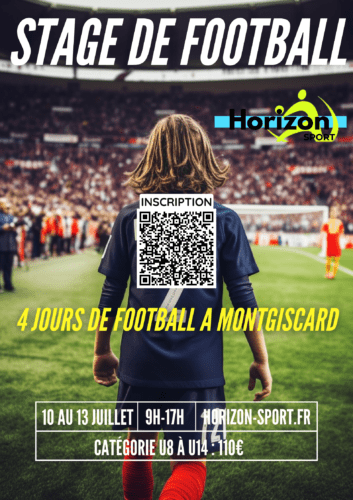 Préparez-vous à vivre une semaine de football intense à Montgiscard ! Du 10 au 13 Juillet 2023, rejoignez-nous pour des entraînements passionnants, des défis techniques et des moments de complicité. Inscrivez votre enfant dès maintenant et laissez-le briller sur le terrain !