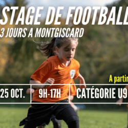 Jeune fille qui joue au football sur un terrain, ballon aux pieds